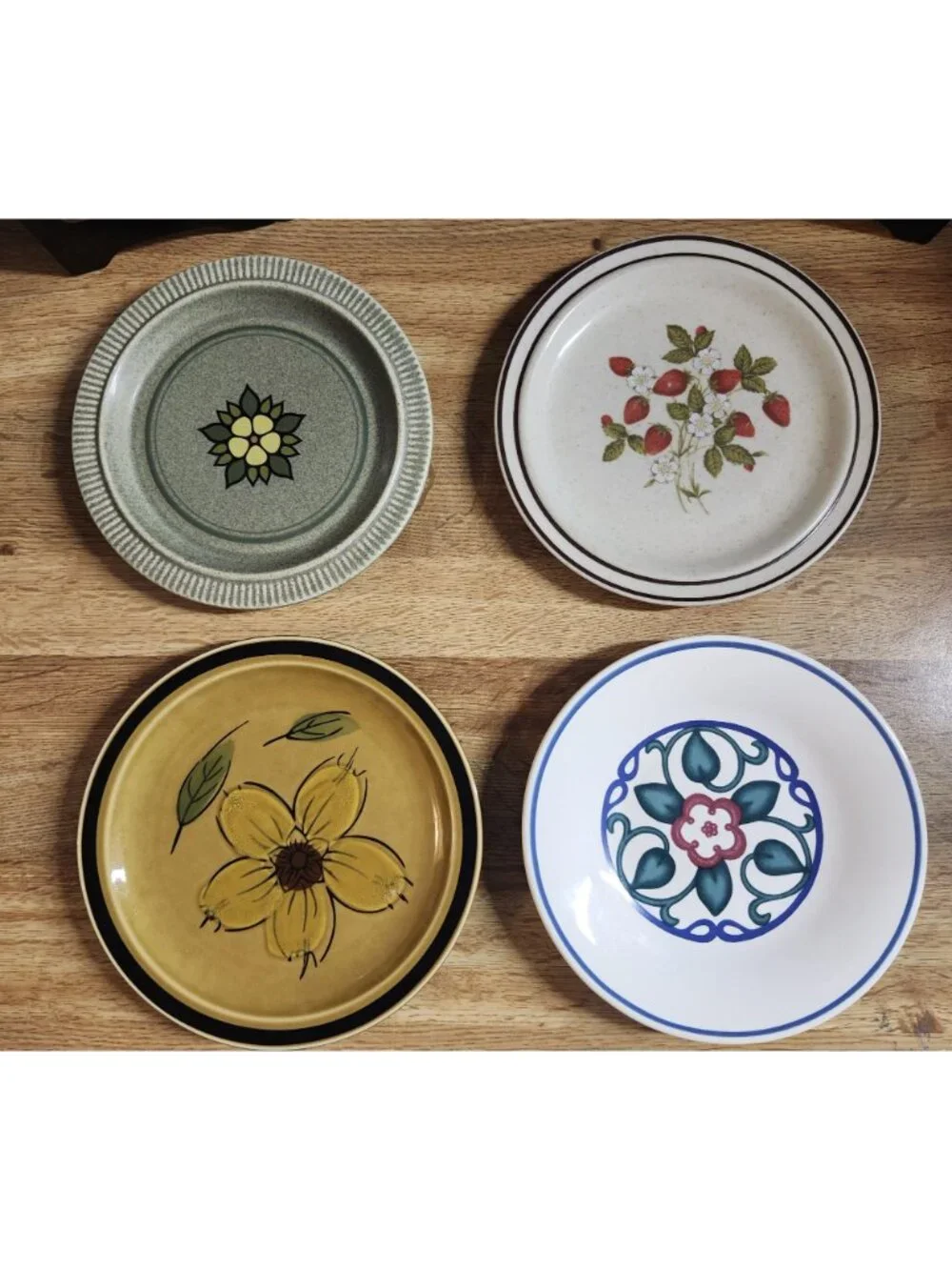 Mismatched Stoneware Plates 7-8